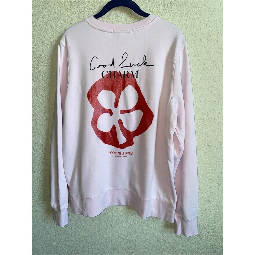 Scotch And Soda Good Luck Charm Pink Sweater L Floral City fairy designer